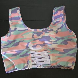 Dazl Performance Womens Sports Bra Size Small Cute Print